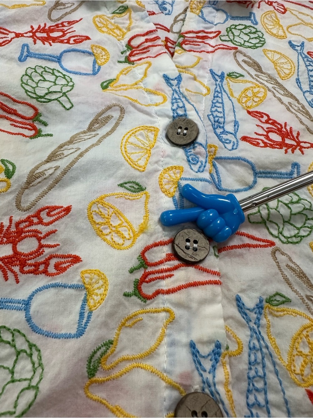 Cynthia Rowley L Cotton Boxy Relaxed Button Up Coastal Beachy Tomato Girl Summer - Picture 13 of 16